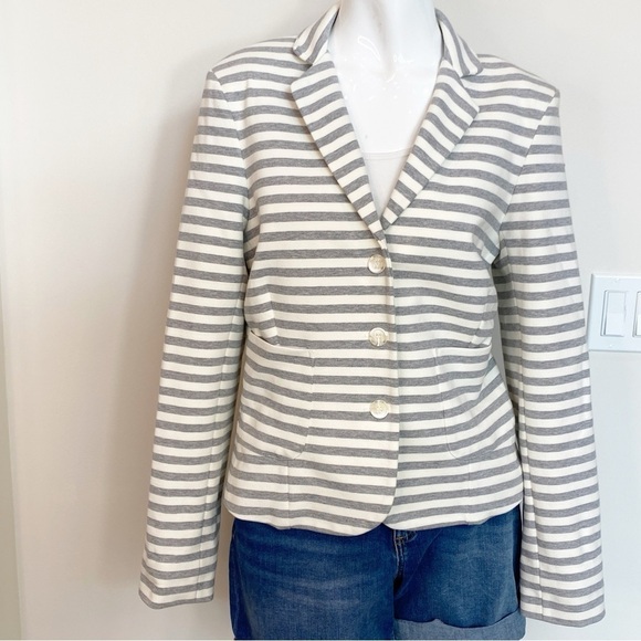Madeleine Jackets & Blazers - Madeleine Grey Striped Fully Lined Blazer Germany